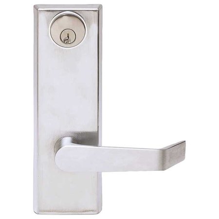 TELL Pro Line Exit Device Trim, Lever, Escutcheon, Entry, Satin Chrome EDELT53-26D